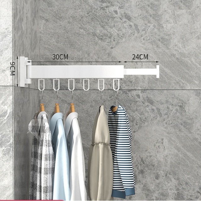 Retractable Wall-Mounted Drying Rack – Space-Saving Foldable Laundry Solution