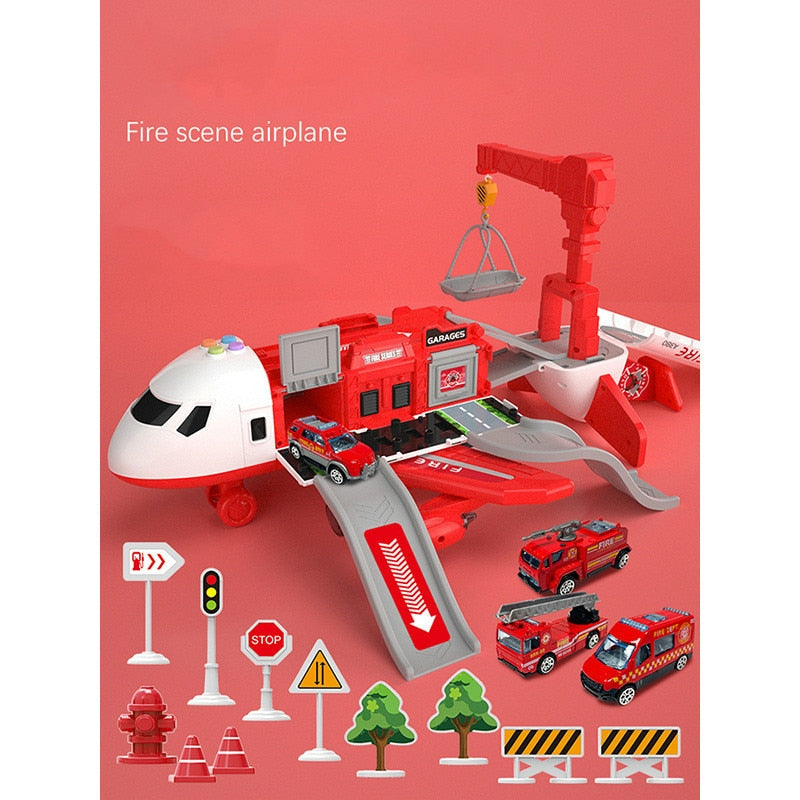 Vliegtuig-speelset voor kinderen – 20-delige SkyExplorer-set met vliegtuig, voertuigen en accessoires