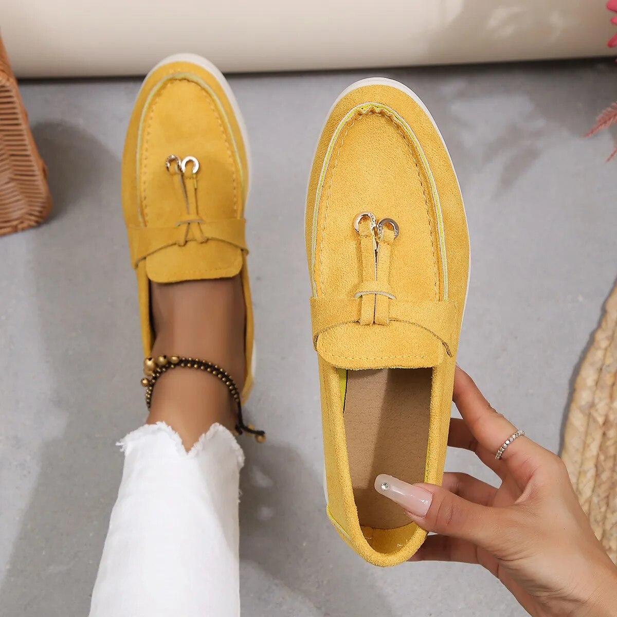 Mocassins Sanne à enfiler, au style intemporel et au confort quotidien pour toutes les occasions